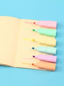 6pcs Mixed Color Bottle Shaped Highlighter Pen, Creative Portable Highlighter For Painting, Writing - Multicolor - View 5