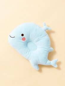 momscare 1个蓝色鲸鱼造型新生儿枕头，超柔软婴儿头枕，适合0-6个月宝宝，完美婴儿礼物