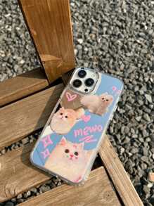 Cat Pattern Mirror Phone Case