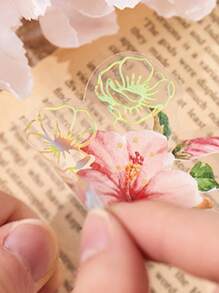 40pcs Floral Pattern Sticker - Purple - View 4