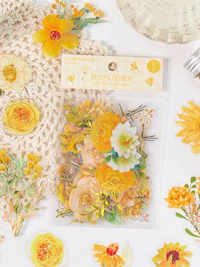 Pelekat Corak Bunga 40pcs Kembali Ke Sekolah