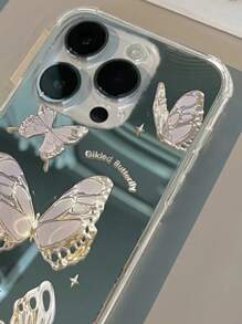 Fairycore Y2k 1 件 Gucadi 化妆镜和 5 件 Butterfly Kx 图案蝴蝶，兼容 Apple 手机壳，兼容 iPhone 11、iPhone 13、iPhone 14 Pro Max - 彩色 - 查看 4