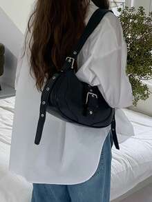 Trang trí khóa túi Hobo trung bình - màu đen - Xem 5