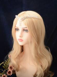 1入組女士水鑽裝飾魅力四射新娘髮箍適合婚禮 - 銀色 - 查看 1