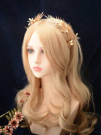 1入組女士樹葉裝飾時尚新娘髮箍適合婚禮