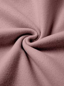 INAWLY 字母圖案加絨內裏運動衫 - 藕粉色 - 查看 5