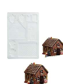 1入組巧克力房子形狀糖果模具 - 米色 - 查看 1