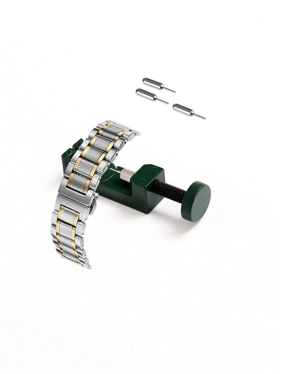 1pc Men Women Green Stainless Steel Casual Watch Repair Tool, For Watchband Remover - Army Green - View 1