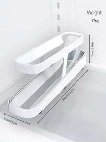 1pc Double Layer Egg Storage Rack, Simple ABS Plain Color Egg Holder For Home - White - View 2