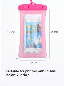 防水透明手機包防水手機殼 - 玫紅色 - 查看 2