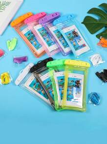 防水透明手機包防水手機殼 - 玫紅色 - 查看 3