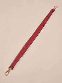 Sac à bandoulière en PU 100% avec poignée, sangle de sac courte avec boucle dorée, sangle à bandoulière longue - Rouge - Voir 3