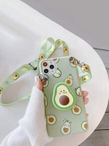 Funda para móvil con patrón de aguacate con acollador - Verde - Ver 1