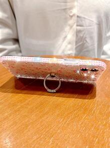 Husa Telefon Cu Motiv Floral Cu Suport Inel