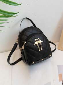 1入組迷你天鵝後背包適用於兒童,多功能包 - 黑色 - 查看 4