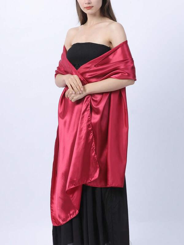 1pc Women Solid Casual Shawl For Dress Decoration SHEIN USA