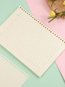 50 Sheets/Pack B5 26-Hole Loose Leaf Refill Paper - Beige - View 2