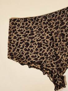 Set de lencería con estampado de leopardo - Marrón - Ver 4