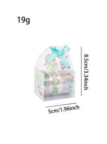 1盒卡通人物圖案和紙膠帶可愛多用途美紋紙膠帶適用於DIY工藝品、裝飾品、手帳