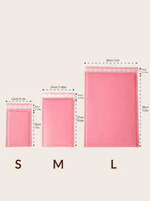 BASIC LIVING 5pcs Bubble Mailers,Waterproof Padded Envelopes Self-Seal,For Holiday Gift - Pink - View 7