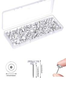 50 件透明图钉套装，返校，学校用品