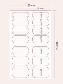 New Marble Pattern Almond Nail Stickers, Simple Red Tie Dye Nail Art Decals - Multicolor - View 4