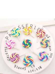 32入組彩色糖果和棒棒糖形狀包塑膠可愛包修身填充 - 彩色 - 查看 2