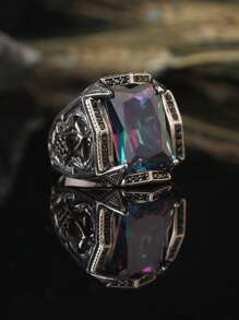 Nam Trang trí bằng đá quý Nhẫn , Đối với Đồ trang sức Qủa tặng Và Buổi tiệc - Bạc - Xem 1