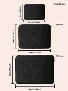 1pc Shockproof Tablet/Laptop Sleeve Compatible With Ipad - Black - View 6