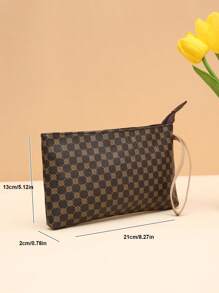 豪華晚餐包，迷人，優雅，精緻，安靜奢華幾何圖案手腕包方形包，適合女士，女士，派對女孩，新娘，完美的派對，婚禮，舞會，晚餐/宴會，晚宴/宴會，送給女士的最佳禮媽媽 老師 朋友 伴娘 - 棕色 - 查看 4