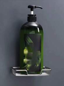 1入組不銹鋼皂極簡風格掛壁式多功能肥皂架適用於浴室 - 銀色 - 查看 5