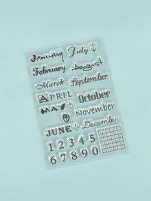 1pc Letter Design Transparent Stamp, Creative Multi-purpose Seal For Card Making, DIY Craft - Multicolor - View 3