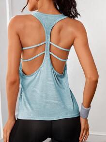 Yoga Sxy Sport Tank Top mit Ausschnitt, rückenfrei