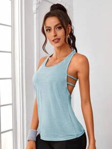 Yoga Sxy Sport Tank Top mit Ausschnitt, rückenfrei
