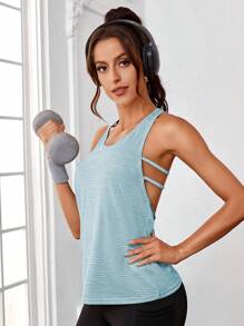 Yoga Sxy Sport Tank Top mit Ausschnitt, rückenfrei