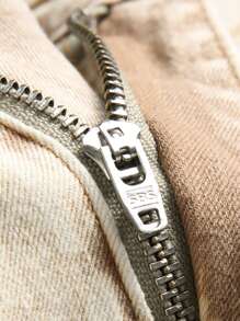 Manfinity Men Slant Pocket Denim Shorts - Khaki - View 3