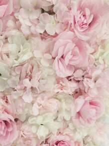 1 件 60 公分 X 40 公分組合玫瑰花牆,適合家居和派對裝飾 - 彩色 - 查看 6