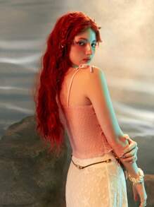 ROMWE Fairycore Tie Front Cami Top - Pink - View 10