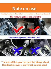 2入組水鑽裝飾車手剎和換檔蓋套裝 - 粉色 - 查看 6