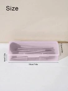 多功能化妆刷收纳盒，1 件塑料便携式化妆品收纳盒，适用于女士、房间、家居、卧室、浴室、房屋、粉色房间、客厅装饰、旅行用品、礼品袋、送给妈妈、爸爸、男士、朋友、老师、生日、婚礼、书桌、架子、配件、礼品盒、趣味礼物、收纳、化妆刷架 - 淺粉色 - 查看 7