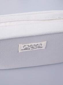 MOYL 1pc Grey Multi-layer Pencil Bag, Modern Large Capacity Pencil Bag For Office, School Student - Grey - View 3