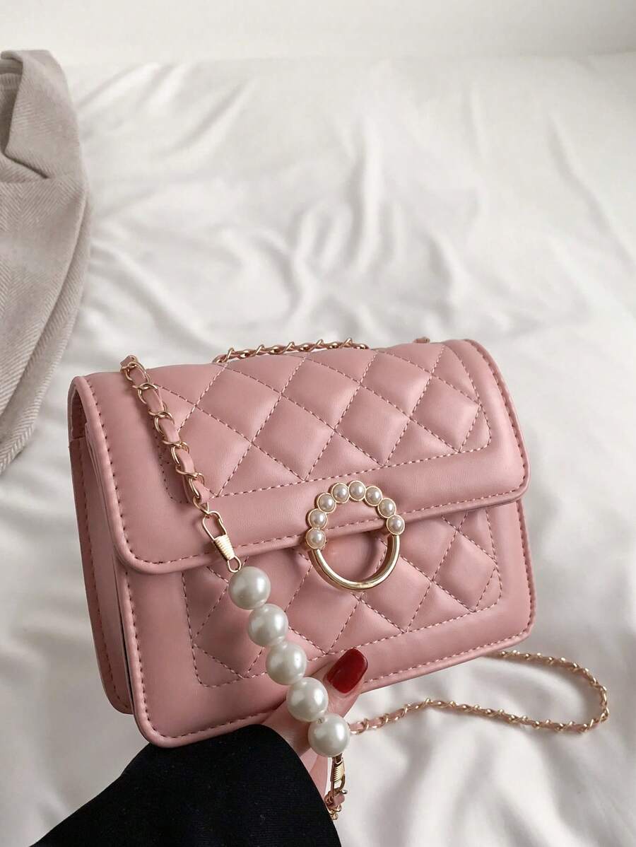Túi thêu thời trang có dây đeo ngọc trai Túi đeo chéo mini/túi đeo vai cho nữ