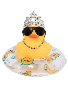 Cartoon Duck Design Car Ornament, Rubber Duck - Multicolor - View 3