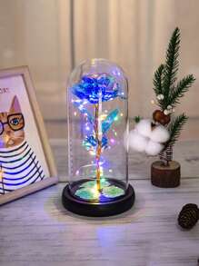 1pc Eternal Rose Home Decor Ornament For Valentine'S Day - Blue - View 1