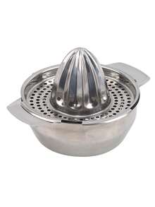 1入不鏽鋼檸檬榨汁器，極簡主義手動壓榨器，適用於廚房、蔬果工具、廚房用品、切割器、食品、沙拉、裝飾、存儲、派對、生日等使用。 - 銀色 - 查看 2