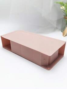 1 pieza liso Pluma simple rosado multifuncional de plástico Bote para lápices Estante para oficina - Rosa - Ver 2