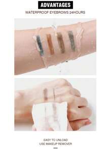 Lápiz de cejas salvaje ultrafino de 1,5 mm, prueba de manchas para maquillaje de cejas - Negro - Ver 5