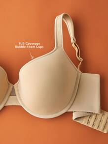 LUVLETTE Plus Dream Curve Support + 全覆盖聚拢 T 恤文胸 - 杏色 - 查看 4