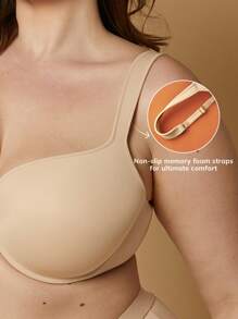 LUVLETTE Plus Dream Curve Support + 全覆盖聚拢 T 恤文胸 - 杏色 - 查看 6