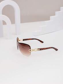 1 Đôi Nữ Màu Xanh Ngọc Dây Chuyền Chi Tiết Browline 1 Ống Kính Kính Thời Trang Cho Cuộc Sống Hàng Ngày - Nhiều màu - Xem 1